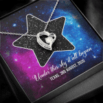Custom Valentine Gifts Star Map Constellation Necklace Under This Sky It All Began Forever Love Pendant Necklace