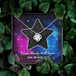 Custom Valentine Gifts Star Map Constellation Necklace Under This Sky It All Began Love Knot Pedant Necklace