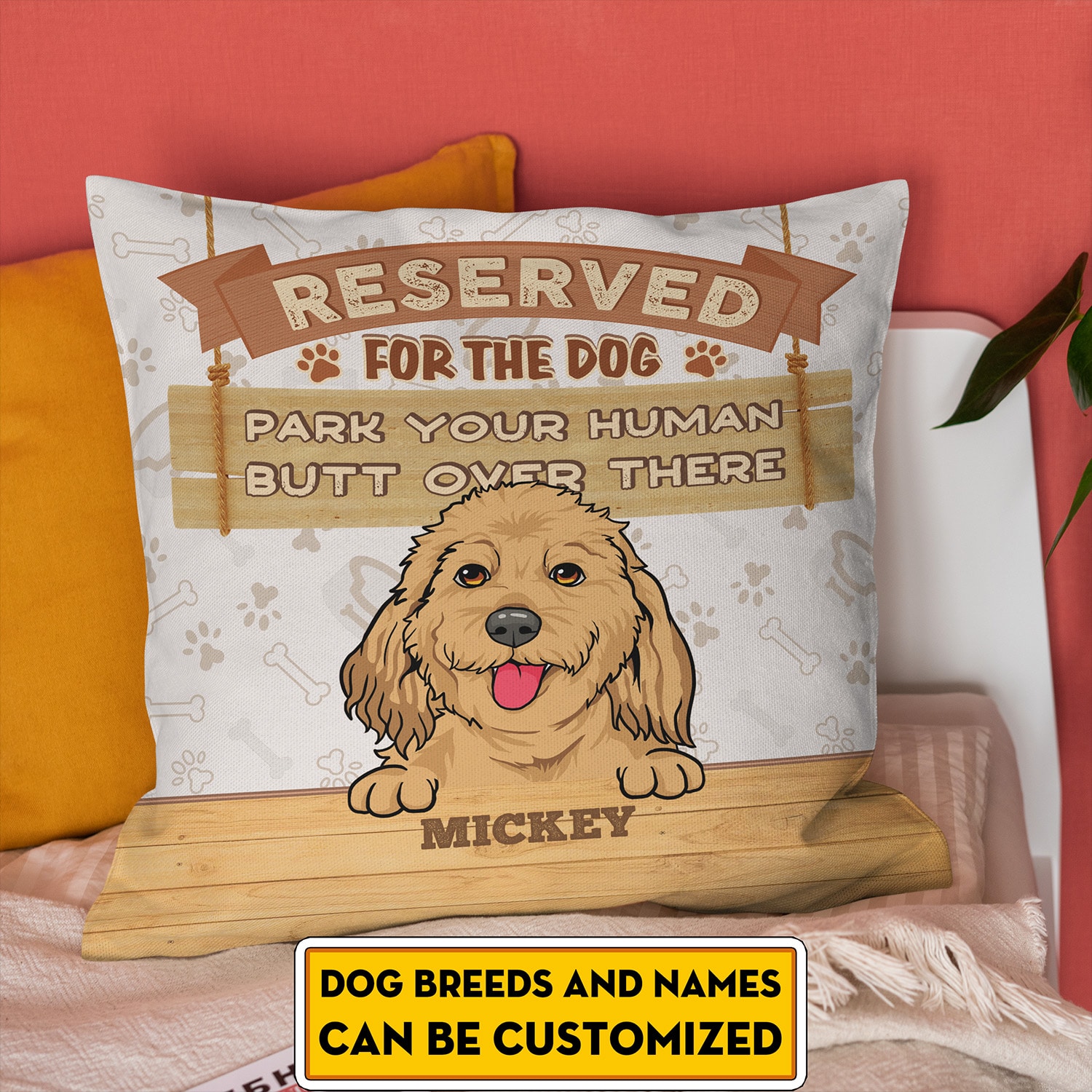 3VT. Reserved For The Dog Pillow pillow mk2