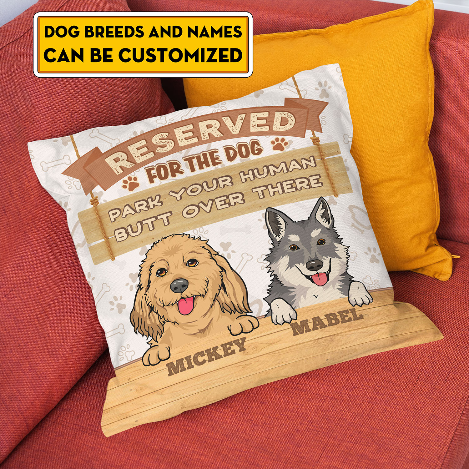 3VT. Reserved For The Dog Pillow pillow mk4