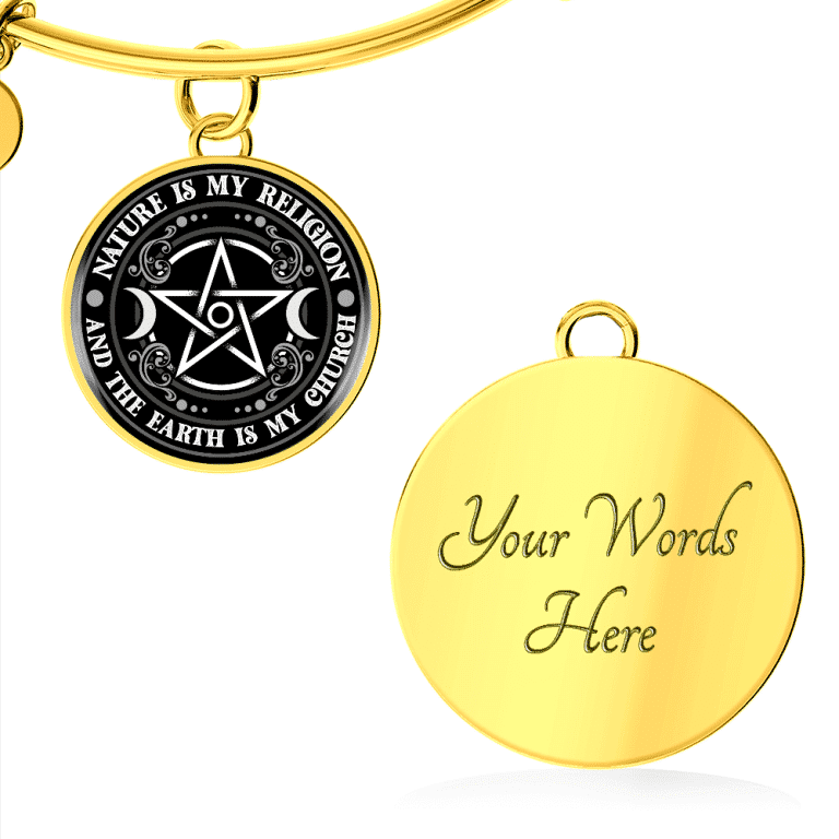 Nature Is My Religion And The Earth Is My Church Witch Luxury Circle Pendant Necklace