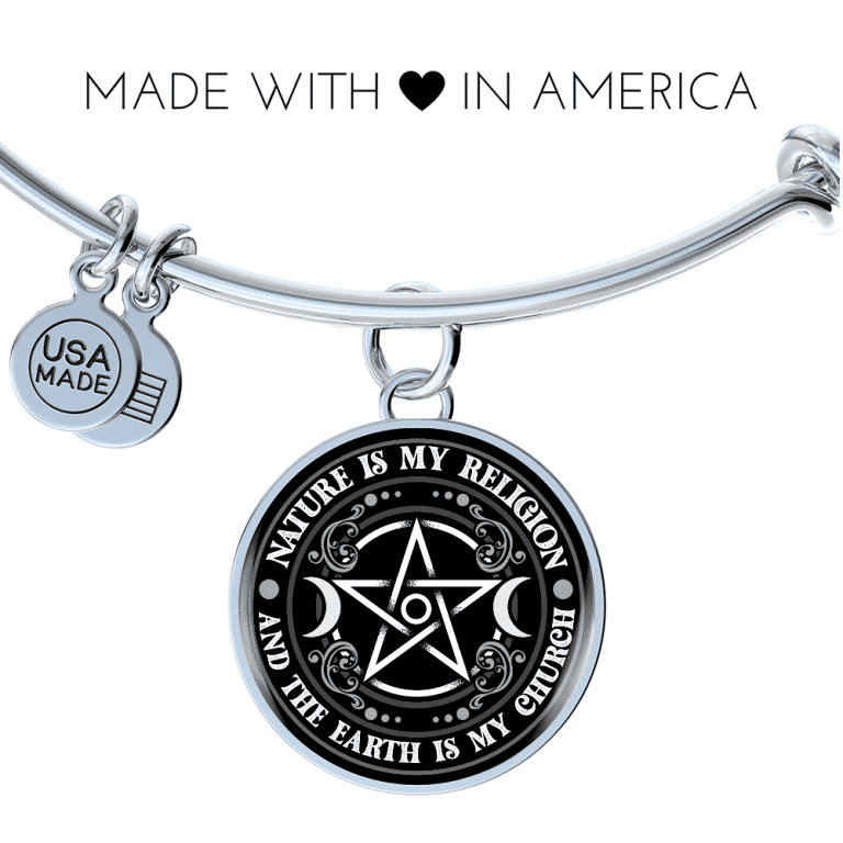 Nature Is My Religion And The Earth Is My Church Witch Luxury Circle Pendant Necklace
