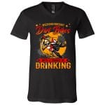 bike 3, Black, V-Neck T-Shirt