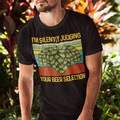 Alternative view of I'm Silently Judging Your Beer Selection T-Shirt - V-Neck Shirt