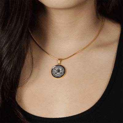 Nature Is My Religion And The Earth Is My Church Witch Wiccan Pentacle Luxury Circle Pendant Necklace - Bangle