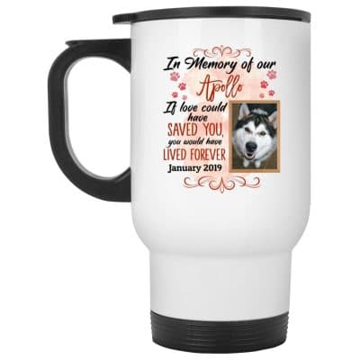 14 oz. White Travel Mug