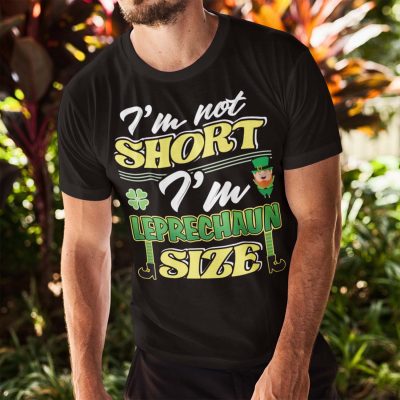 Alternative view of I'm Not Short I'm Leprechaun Size Saint Patrick's Day T-Shirt - V-Neck Shirt