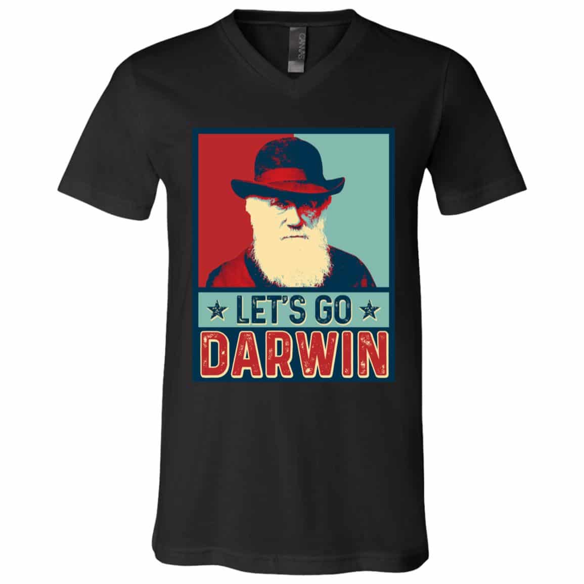 2TM. Lets Go Darwin, Black, V-Neck T-Shirt 2TM. Lets Go Darwin, Black, V-Neck T-Shirt
