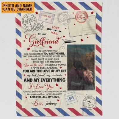 Custom Photo Blanket Valentines Gifts For Her To My Girlfriend I Fell in Love With You and Realized that Fleece Blanket - Mink Blanket
