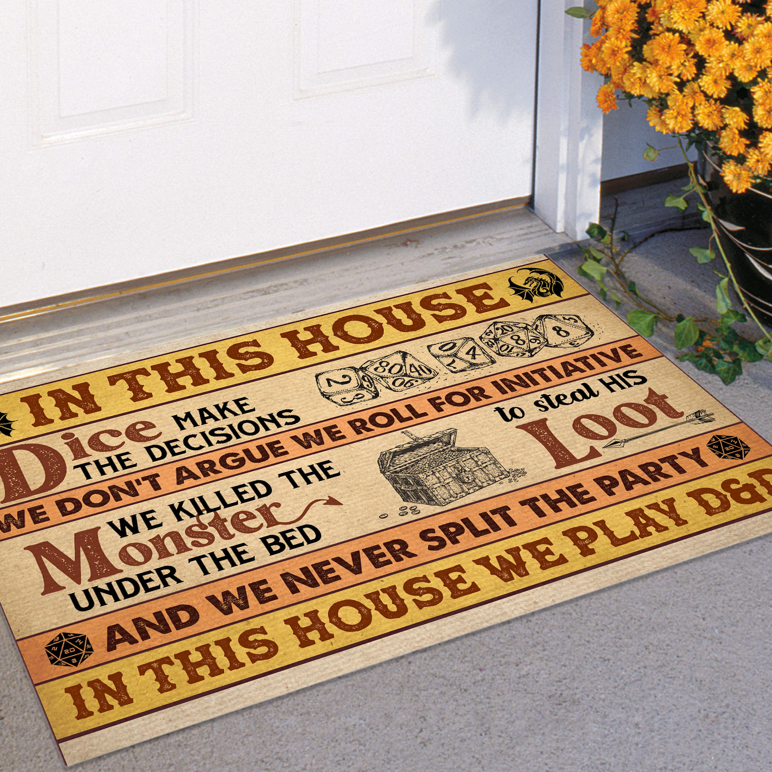 3VT. In This House Dice Make The Decision Doormat Mockup 11