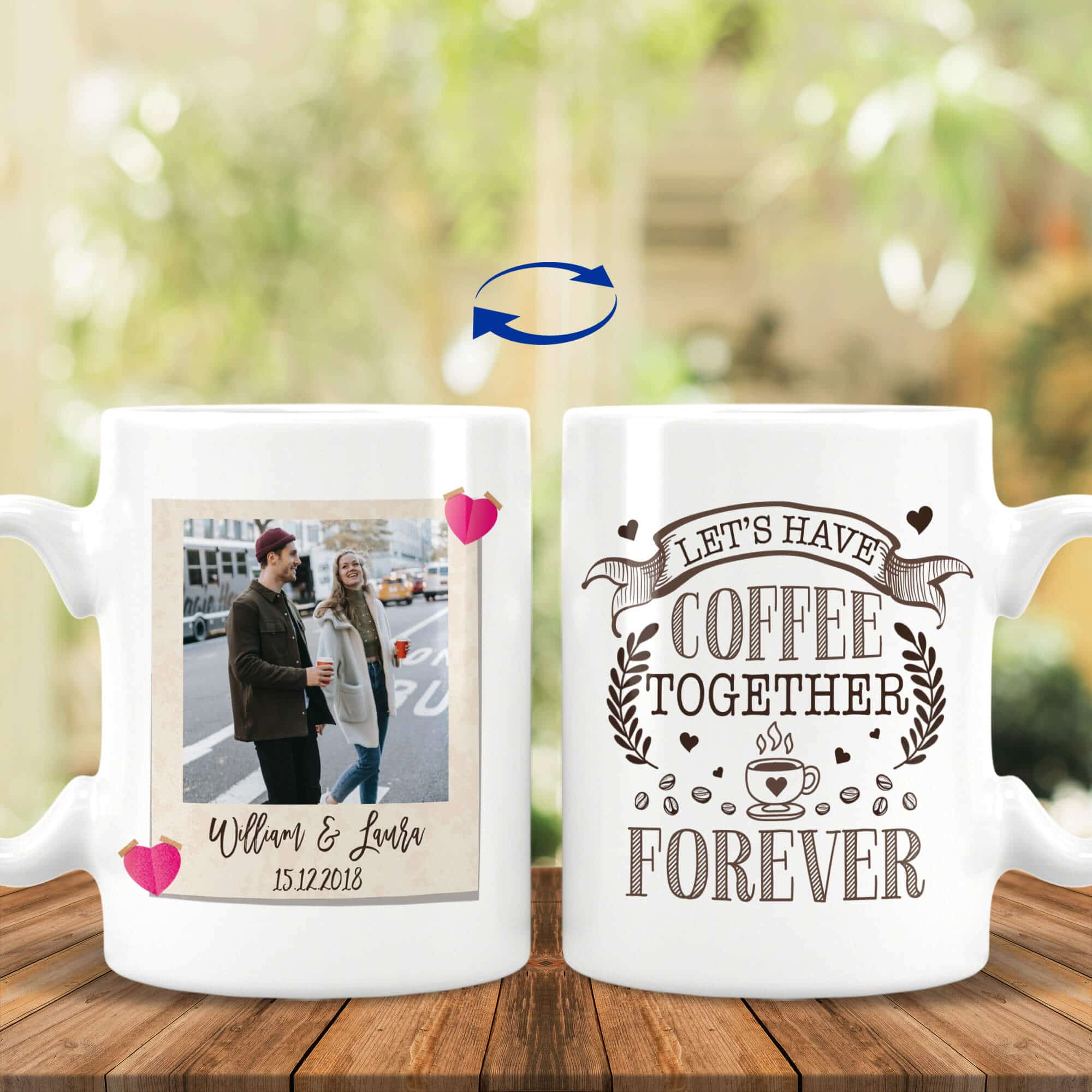 6TM. Coffee Together Forever - sample design 15 OZ White Mug