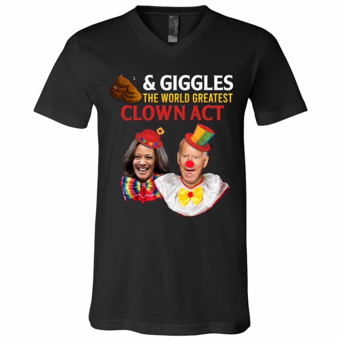 4Th. Shit and Giggles (6), Black, V-Neck T-Shirt 4Th. Shit and Giggles (6), Black, V-Neck T-Shirt