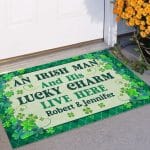 5VT. An Irish Man And His Lucky Charm (Sample Design) Doormat Mockup 11
