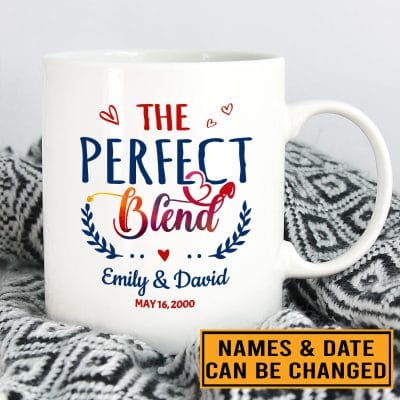 Alternative view of Personalized Couple Mugs The Perfect Blend Valentine's Day Coffee Mug - Beer Stein - Water Bottle