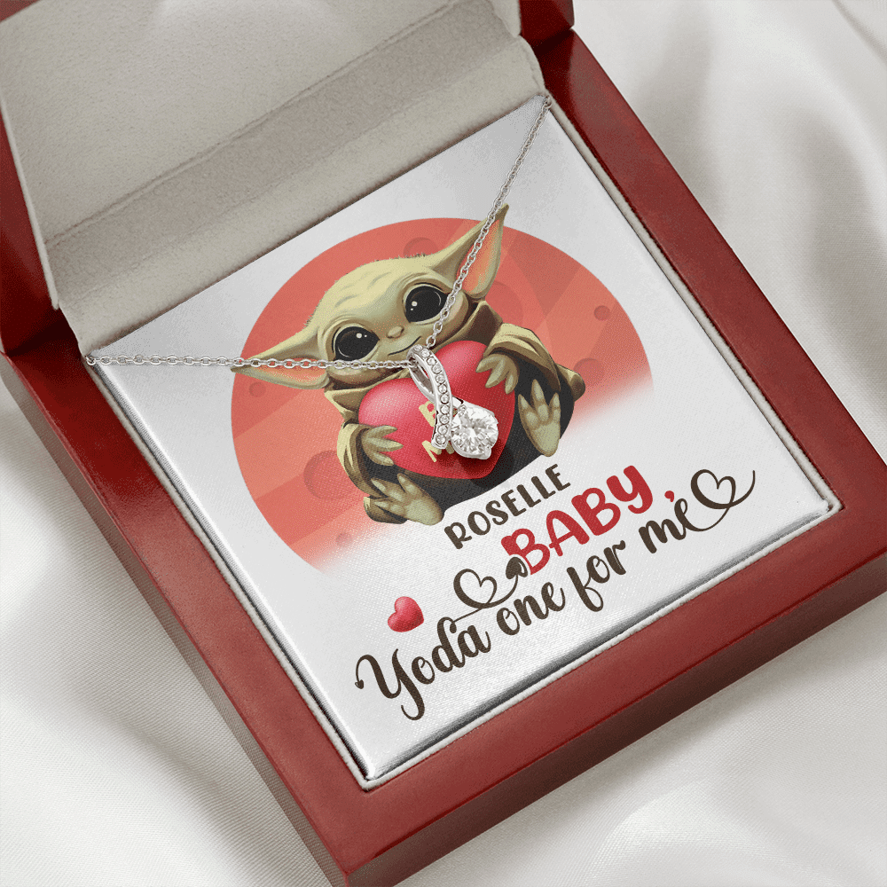 Personalized Baby Yoda One For Me Alluring Beauty Necklace - Valentines Day Gifts For Her Girlfriend Wife