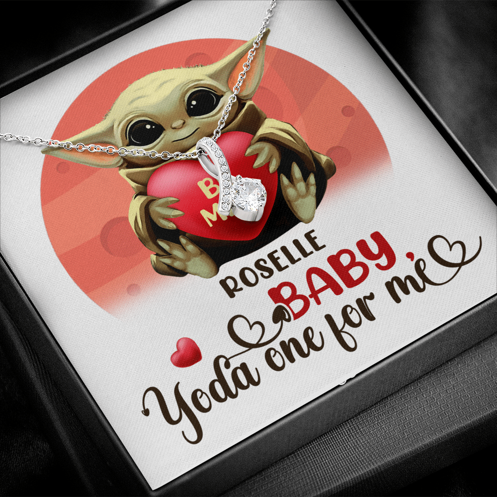 Personalized Baby Yoda One For Me Alluring Beauty Necklace - Valentines Day Gifts For Her Girlfriend Wife