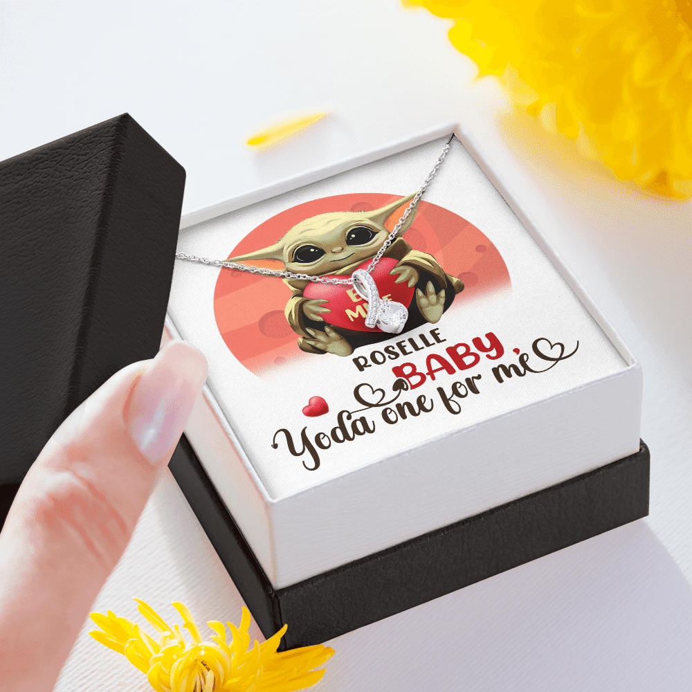 Personalized Baby Yoda One For Me Alluring Beauty Necklace - Valentines Day Gifts For Her Girlfriend Wife