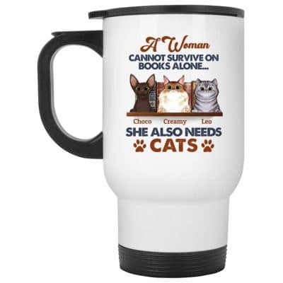 14 oz. White Travel Mug