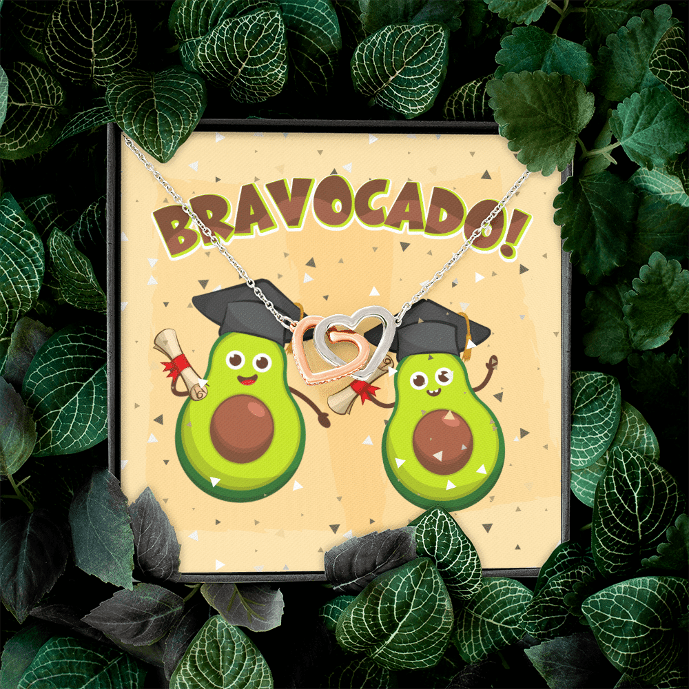 Bravocado Avocado Graduation Graduate Interlocking Hearts Pendant Necklace - College High School Jewelry Gift Bravocado Avocado Graduation Graduate Interlocking Hearts Pendant Necklace - College High School Jewelry Gift