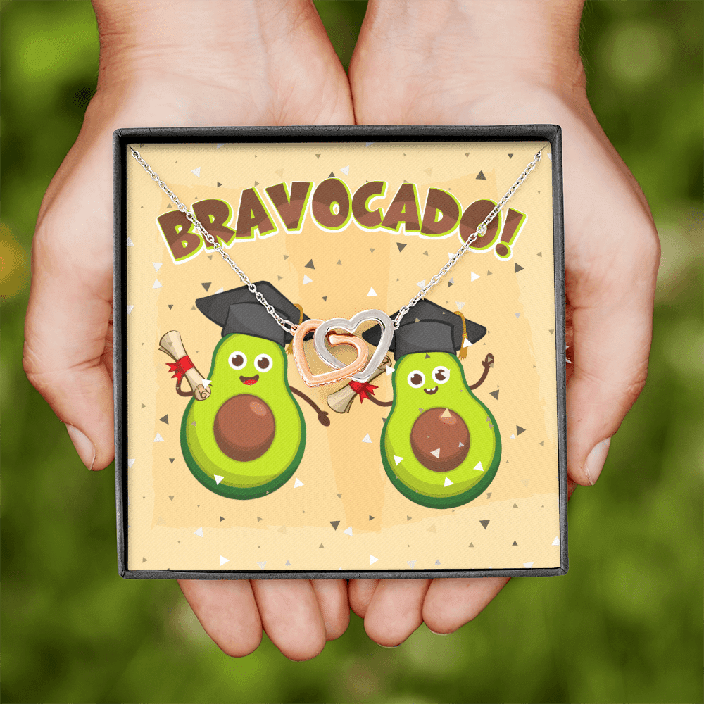 Bravocado Avocado Graduation Graduate Interlocking Hearts Pendant Necklace - College High School Jewelry Gift Bravocado Avocado Graduation Graduate Interlocking Hearts Pendant Necklace - College High School Jewelry Gift