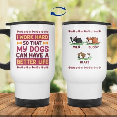 14 oz. White Travel Mug