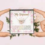 My Girlfriend Has A Smile That Makes Me Fall In Love Again And Again Interlocking Hearts Pendant Necklace