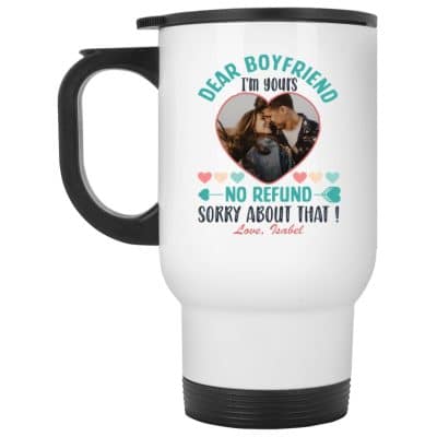 14 oz. White Travel Mug