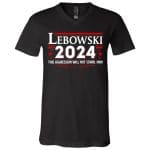 lebowski 3, Black, V-Neck T-Shirt