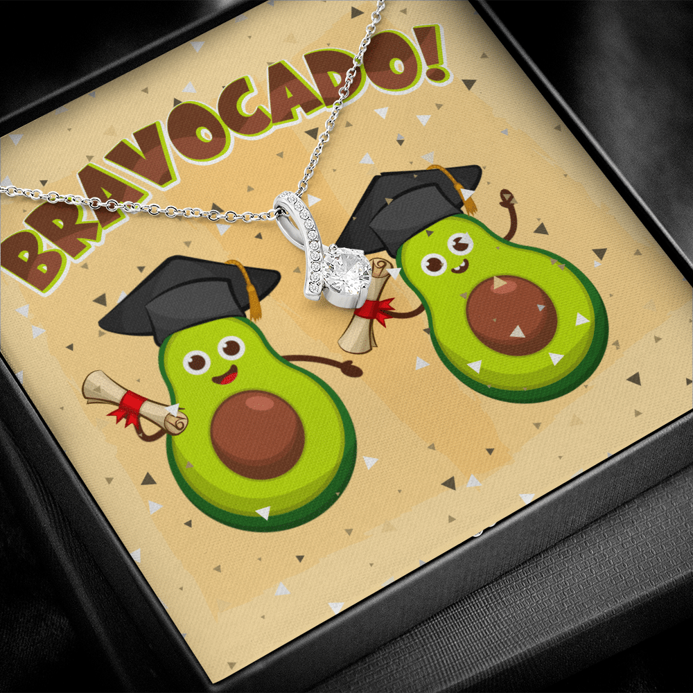 Bravocado Avocado Graduation Graduate Alluring Beauty Necklace - College High School Graduation Jewelry Gifts