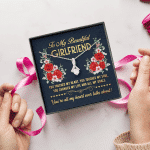 To My Beautiful Girlfriend You Touch My Heart You Touch My Soul Valentines Day Alluring Beauty Necklace