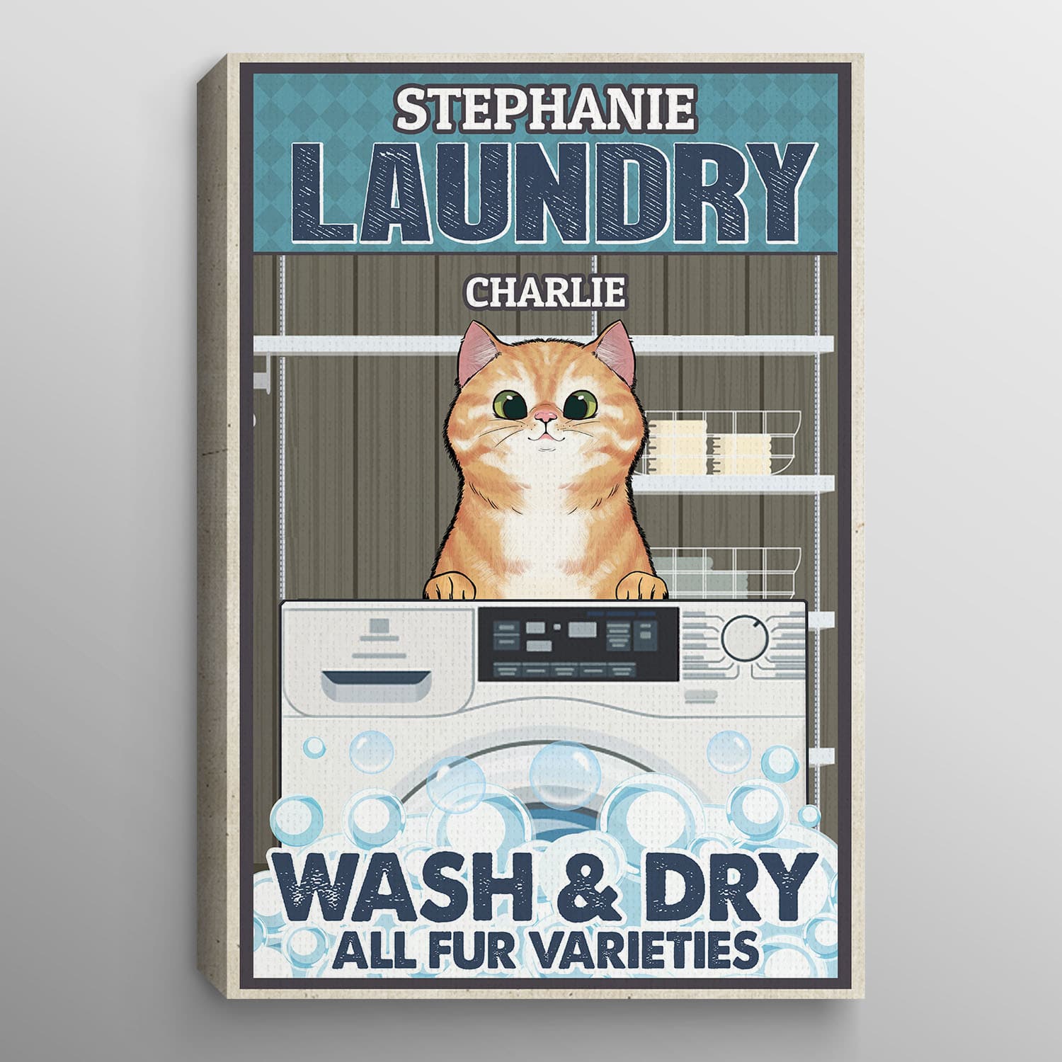 Personalized Cat Breeds Laundry Wash And Dry All Fur Varieties Canvas ...