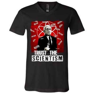 1Th U?U TIE?N. Trust The Scientism (6), Black, V-Neck T-Shirt
