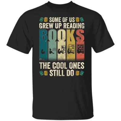 1O. Reading Books (5), Black, Unisex T-Shirt