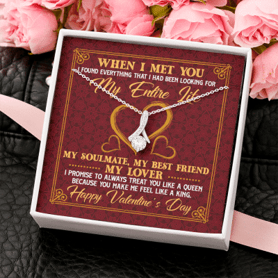 When I Met You I Found Everything That I Had Been Looking For Happy Valentine's Day Alluring Beauty Necklace