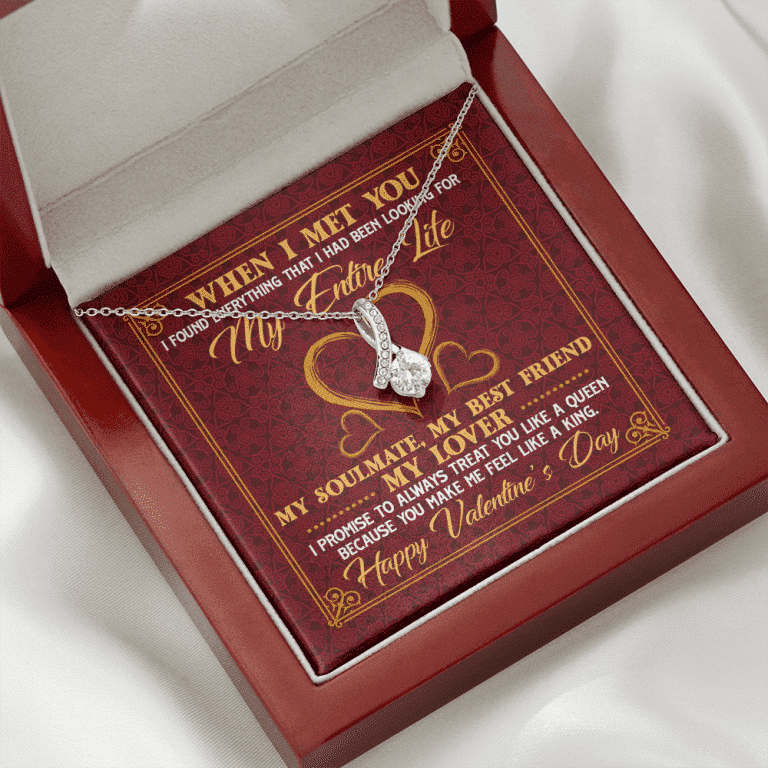 When I Met You I Found Everything That I Had Been Looking For Happy Valentine's Day Alluring Beauty Necklace