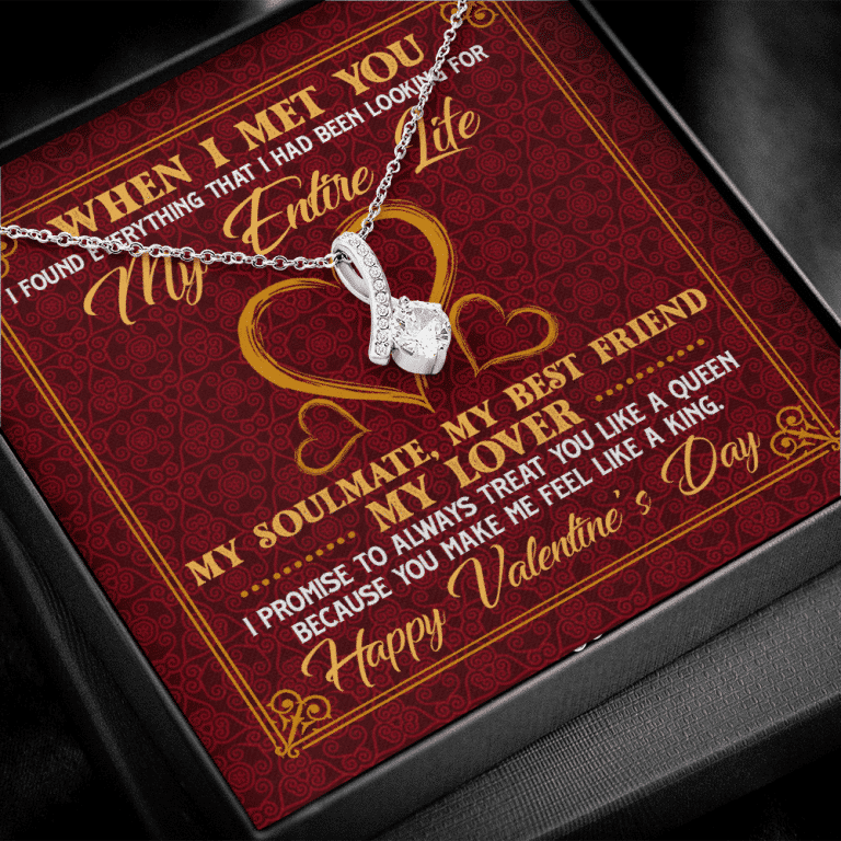 When I Met You I Found Everything That I Had Been Looking For Happy Valentine's Day Alluring Beauty Necklace
