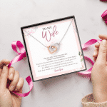 To My Wife The Day You Came Into My Life I Knew I Found The One Interlocking Hearts Pendant Necklace