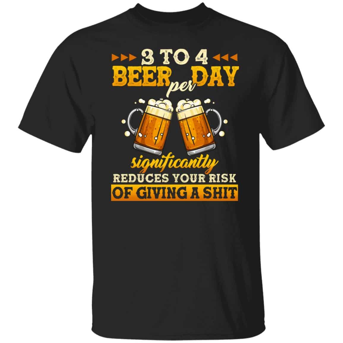 5. 3 To 4 Beers(5), Black, Unisex T-Shirt