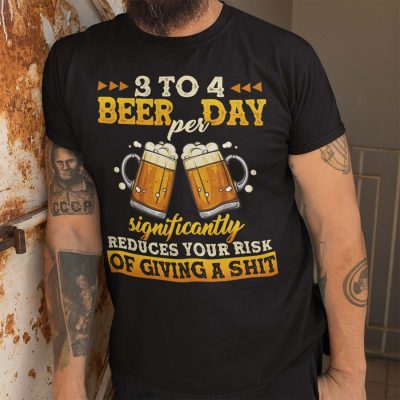 Alternative view of 3 To 4 Beer Per Day Funny Drinking Beer Unisex T-Shirt