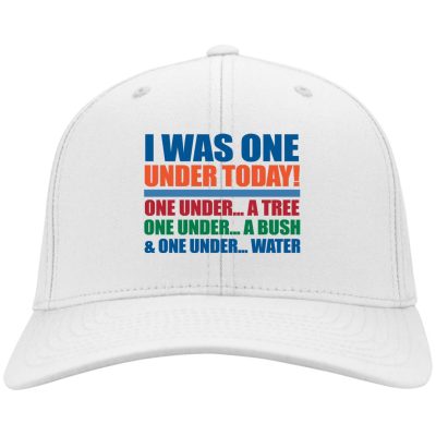 I Was One Under Today One Under A Tree, White, Twill Cap