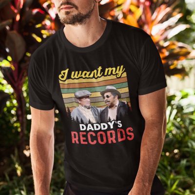 Alternative view of Vintage I Want My Daddy's Records Retro T-shirt - Hoodie - Sweatshirt - Long Sleeve Shirt