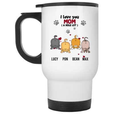14 oz. White Travel Mug