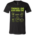 Weeds Thinks I Do, Black, V-Neck T-Shirt