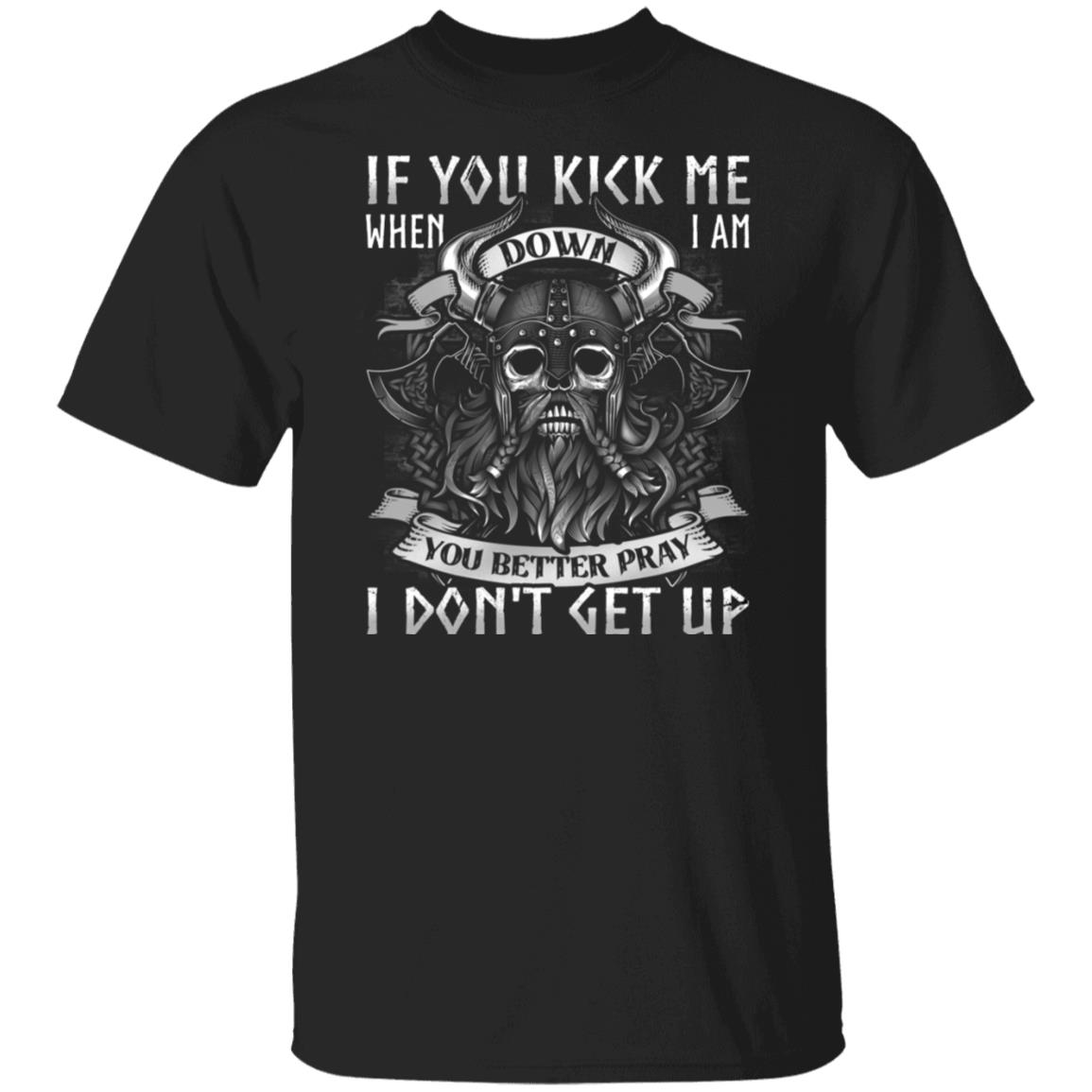 5VT. Viking If You Kick Me, Black, Unisex T-Shirt