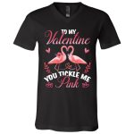 2Th. Tickle Me Pink, Black, V-Neck T-Shirt