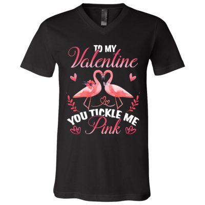2Th. Tickle Me Pink, Black, V-Neck T-Shirt