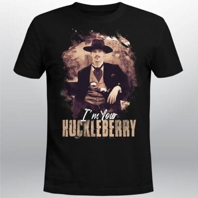 Alternative view of I'm Your Huckleberry Doc Holliday T Shirt - Tombstone Western Cowboy Movie Shirt