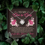 To My One And Only My Favorite Eyes To Look Into Are Yours Love Knot Necklace - Valentines Gift For Her