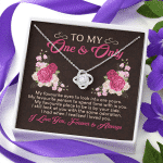To My One And Only My Favorite Eyes To Look Into Are Yours Love Knot Necklace - Valentines Gift For Her
