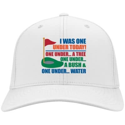 golf 1, White, Twill Cap